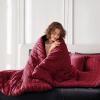 imageMUXHOMO 7 Pieces Queen Comforter Set Seersucker Bed in a Bag Queen Size All Season Luxury Bedding Set with Comforter Flat Sheet Fitted Sheet Pillowcases ampamp Shams BeigeRedBlack