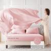 imageMUXHOMO 7 Pieces Queen Comforter Set Seersucker Bed in a Bag Queen Size All Season Luxury Bedding Set with Comforter Flat Sheet Fitted Sheet Pillowcases ampamp Shams BeigePink