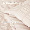imageMUXHOMO 7 Pieces Queen Comforter Set Seersucker Bed in a Bag Queen Size All Season Luxury Bedding Set with Comforter Flat Sheet Fitted Sheet Pillowcases ampamp Shams BeigeBeige