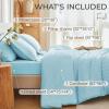 imageMUXHOMO 7 Pieces Queen Comforter Set Seersucker Bed in a Bag Queen Size All Season Luxury Bedding Set with Comforter Flat Sheet Fitted Sheet Pillowcases ampamp Shams BeigeLake Blue