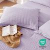 imageMUXHOMO 7 Pieces Queen Comforter Set Seersucker Bed in a Bag Queen Size All Season Luxury Bedding Set with Comforter Flat Sheet Fitted Sheet Pillowcases ampamp Shams BeigeLavender