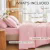 imageMUXHOMO 7 Pieces Queen Comforter Set Seersucker Bed in a Bag Queen Size All Season Luxury Bedding Set with Comforter Flat Sheet Fitted Sheet Pillowcases ampamp Shams BeigePink