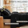imageMUXHOMO 7 Pieces Queen Comforter Set Seersucker Bed in a Bag Queen Size All Season Luxury Bedding Set with Comforter Flat Sheet Fitted Sheet Pillowcases ampamp Shams BeigeBlack