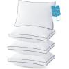 imageMUXHOMO Bed Pillows Queen Size Set of 2 Hotel Collection Sleeping Pillows 2 Pack for Side and Back Sleepers Down Alternative Plump Filling 20 x 30 InchesWhite