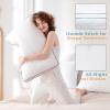 imageMUXHOMO Bed Pillows Queen Size Set of 2 Hotel Collection Sleeping Pillows 2 Pack for Side and Back Sleepers Down Alternative Plump Filling 20 x 30 InchesWhite