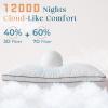 imageMUXHOMO Bed Pillows Queen Size Set of 2 Hotel Collection Sleeping Pillows 2 Pack for Side and Back Sleepers Down Alternative Plump Filling 20 x 30 InchesWhite