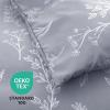 imageMUXHOMO Bed in a Bag Queen 7 Pieces Sage Green Queen Comforter Set Reversible Botanical Flowers Design Ultra Soft ampamp Breathable Bedding Sets with Comforter Sheets Pillowcases ampamp ShamsLight Grey Leaves
