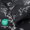 imageMUXHOMO Bed in a Bag Queen 7 Pieces Sage Green Queen Comforter Set Reversible Botanical Flowers Design Ultra Soft ampamp Breathable Bedding Sets with Comforter Sheets Pillowcases ampamp ShamsBlack Leaves