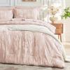 imageMUXHOMO Bed in a Bag Queen 7 Pieces Sage Green Queen Comforter Set Reversible Botanical Flowers Design Ultra Soft ampamp Breathable Bedding Sets with Comforter Sheets Pillowcases ampamp ShamsCameo Pink Leaves