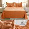 imageMUXHOMO Bed in a Bag Queen 7 Pieces Sage Green Queen Comforter Set Reversible Botanical Flowers Design Ultra Soft ampamp Breathable Bedding Sets with Comforter Sheets Pillowcases ampamp ShamsBurnt Orange Leaves