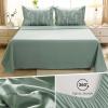 imageMUXHOMO Bed in a Bag Queen 7 Pieces Sage Green Queen Comforter Set Reversible Botanical Flowers Design Ultra Soft ampamp Breathable Bedding Sets with Comforter Sheets Pillowcases ampamp Shams01  Sage Green Leaves