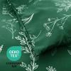imageMUXHOMO Bed in a Bag Queen 7 Pieces Sage Green Queen Comforter Set Reversible Botanical Flowers Design Ultra Soft ampamp Breathable Bedding Sets with Comforter Sheets Pillowcases ampamp ShamsForest Green Leaves