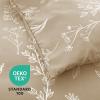 imageMUXHOMO Bed in a Bag Queen 7 Pieces Sage Green Queen Comforter Set Reversible Botanical Flowers Design Ultra Soft ampamp Breathable Bedding Sets with Comforter Sheets Pillowcases ampamp ShamsTaupe Leaves