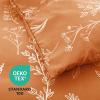 imageMUXHOMO Bed in a Bag Queen 7 Pieces Sage Green Queen Comforter Set Reversible Botanical Flowers Design Ultra Soft ampamp Breathable Bedding Sets with Comforter Sheets Pillowcases ampamp ShamsBurnt Orange Leaves