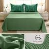 imageMUXHOMO Bed in a Bag Queen 7 Pieces Sage Green Queen Comforter Set Reversible Botanical Flowers Design Ultra Soft ampamp Breathable Bedding Sets with Comforter Sheets Pillowcases ampamp ShamsForest Green Leaves