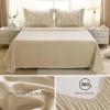 imageMUXHOMO Bed in a Bag Queen 7 Pieces Sage Green Queen Comforter Set Reversible Botanical Flowers Design Ultra Soft ampamp Breathable Bedding Sets with Comforter Sheets Pillowcases ampamp ShamsBeige Leaves