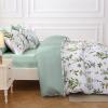 imageMUXHOMO Bed in a Bag Queen 7 Pieces Sage Green Queen Comforter Set Reversible Botanical Flowers Design Ultra Soft ampamp Breathable Bedding Sets with Comforter Sheets Pillowcases ampamp ShamsGreen Flower Leaves