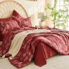 imageMUXHOMO Bed in a Bag Queen 7 Pieces Sage Green Queen Comforter Set Reversible Botanical Flowers Design Ultra Soft ampamp Breathable Bedding Sets with Comforter Sheets Pillowcases ampamp ShamsTerracotta Leaves