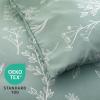 imageMUXHOMO Bed in a Bag Queen 7 Pieces Sage Green Queen Comforter Set Reversible Botanical Flowers Design Ultra Soft ampamp Breathable Bedding Sets with Comforter Sheets Pillowcases ampamp Shams01  Sage Green Leaves