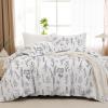 imageMUXHOMO Bed in a Bag Queen 7 Pieces Sage Green Queen Comforter Set Reversible Botanical Flowers Design Ultra Soft ampamp Breathable Bedding Sets with Comforter Sheets Pillowcases ampamp ShamsWhite Leaves
