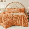 imageMUXHOMO Bed in a Bag Queen 7 Pieces Sage Green Queen Comforter Set Reversible Botanical Flowers Design Ultra Soft ampamp Breathable Bedding Sets with Comforter Sheets Pillowcases ampamp ShamsBurnt Orange Leaves