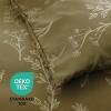 imageMUXHOMO Bed in a Bag Queen 7 Pieces Sage Green Queen Comforter Set Reversible Botanical Flowers Design Ultra Soft ampamp Breathable Bedding Sets with Comforter Sheets Pillowcases ampamp ShamsOlive Green Leaves