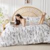 imageMUXHOMO Bed in a Bag Queen 7 Pieces Sage Green Queen Comforter Set Reversible Botanical Flowers Design Ultra Soft ampamp Breathable Bedding Sets with Comforter Sheets Pillowcases ampamp ShamsWhite Leaves