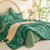 imageMUXHOMO Bed in a Bag Queen 7 Pieces Sage Green Queen Comforter Set Reversible Botanical Flowers Design Ultra Soft ampamp Breathable Bedding Sets with Comforter Sheets Pillowcases ampamp ShamsForest Green Leaves