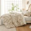 imageMUXHOMO Bed in a Bag Queen 7 Pieces Sage Green Queen Comforter Set Reversible Botanical Flowers Design Ultra Soft ampamp Breathable Bedding Sets with Comforter Sheets Pillowcases ampamp ShamsTaupe Leaves