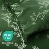 imageMUXHOMO Bed in a Bag Queen 7 Pieces Sage Green Queen Comforter Set Reversible Botanical Flowers Design Ultra Soft ampamp Breathable Bedding Sets with Comforter Sheets Pillowcases ampamp ShamsDark Green Leaves