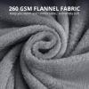 imageMUXHOMO Fleece Throw Blankets Queen Size for Couch 260GSM Lightweight Plush Fuzzy Cozy Warm Blanket Bed Blanket for Winter Sofa Travel Throw90quotx90quot Grey