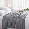 imageMUXHOMO Fleece Throw Blankets Queen Size for Couch 260GSM Lightweight Plush Fuzzy Cozy Warm Blanket Bed Blanket for Winter Sofa Travel Throw90quotx90quot Grey