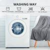 imageMUXHOMO Fleece Throw Blankets Queen Size for Couch 260GSM Lightweight Plush Fuzzy Cozy Warm Blanket Bed Blanket for Winter Sofa Travel Throw90quotx90quot Grey