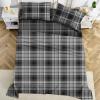 imageMUXHOMO Queen Size 4 Piece Sheet Set Soft Breathable Bed Sheet Set for Bedroom with Deep Pocket Up to 16quot WrinkleFree ampamp Cooling Bedding for OekoTEX Certified  Blossoms PinkBlackWhite Plaid