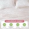imageMUXHOMO Queen Size 4 Piece Sheet Set Soft Breathable Bed Sheet Set for Bedroom with Deep Pocket Up to 16quot WrinkleFree ampamp Cooling Bedding for OekoTEX Certified  Blossoms Pink01  Blossoms Light Pink