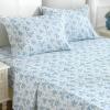 imageMUXHOMO Queen Size 4 Piece Sheet Set Soft Breathable Bed Sheet Set for Bedroom with Deep Pocket Up to 16quot WrinkleFree ampamp Cooling Bedding for OekoTEX Certified  Blossoms Pink01  Blossoms Light Blue