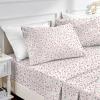 imageMUXHOMO Queen Size 4 Piece Sheet Set Soft Breathable Bed Sheet Set for Bedroom with Deep Pocket Up to 16quot WrinkleFree ampamp Cooling Bedding for OekoTEX Certified  Blossoms PinkRose Bloom