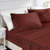 imageMUXHOMO Queen Size 4 Piece Sheet Set Soft Breathable Bed Sheet Set for Bedroom with Deep Pocket Up to 16quot WrinkleFree ampamp Cooling Bedding for OekoTEX Certified  Blossoms PinkRed Plaid