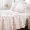 imageMUXHOMO Queen Size 4 Piece Sheet Set Soft Breathable Bed Sheet Set for Bedroom with Deep Pocket Up to 16quot WrinkleFree ampamp Cooling Bedding for OekoTEX Certified  Blossoms Pink01  Blossoms Light Pink