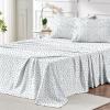 imageMUXHOMO Queen Size 4 Piece Sheet Set Soft Breathable Bed Sheet Set for Bedroom with Deep Pocket Up to 16quot WrinkleFree ampamp Cooling Bedding for OekoTEX Certified  Blossoms PinkFloral Blue