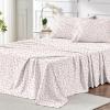 imageMUXHOMO Queen Size 4 Piece Sheet Set Soft Breathable Bed Sheet Set for Bedroom with Deep Pocket Up to 16quot WrinkleFree ampamp Cooling Bedding for OekoTEX Certified  Blossoms PinkRose Bloom