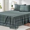 imageMUXHOMO Queen Size 4 Piece Sheet Set Soft Breathable Bed Sheet Set for Bedroom with Deep Pocket Up to 16quot WrinkleFree ampamp Cooling Bedding for OekoTEX Certified  Blossoms PinkGrey Plaid