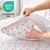 imageMUXHOMO Queen Size 4 Piece Sheet Set Soft Breathable Bed Sheet Set for Bedroom with Deep Pocket Up to 16quot WrinkleFree ampamp Cooling Bedding for OekoTEX Certified  Blossoms Pink01  Blossoms Light Pink