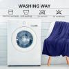 imageMUXHOMO Twin Fleece Throw Blanket for Couch Cozy Lightweight Flannel Blanket Warm Fuzzy Blanket for Winter Bed Sofa Travel Navy 60quot x 80quot