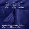 imageMUXHOMO Twin Fleece Throw Blanket for Couch Cozy Lightweight Flannel Blanket Warm Fuzzy Blanket for Winter Bed Sofa Travel Navy 60quot x 80quot