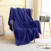 imageMUXHOMO Twin Fleece Throw Blanket for Couch Cozy Lightweight Flannel Blanket Warm Fuzzy Blanket for Winter Bed Sofa Travel Navy 60quot x 80quot
