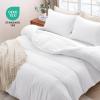imageMUXHOMO White Duvet Cover Queen Size Soft Double Brushed Duvet Covers Set 3 Pieces Warm Comforter Cover with Zipper Closure and 2 Pillow Cases 90quot90quot