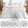 imageMUXHOMO White Duvet Cover Queen Size Soft Double Brushed Duvet Covers Set 3 Pieces Warm Comforter Cover with Zipper Closure and 2 Pillow Cases 90quot90quot