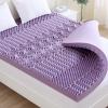 imageMUXHOMO 3 Inch 7Zone Queen Mattress Topper Egg Crate Foam Mattress Topper Queen Size for Back Pain Lavender Cooling Gel Infused Bed Pad CertiPURUS and OekoTEX Certification 60quot80quotQueen