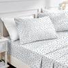 imageMUXHOMO Queen Size 4 Piece Sheet Set Soft Breathable Bed Sheet Set for Bedroom with Deep Pocket Up to 16quot WrinkleFree ampamp Cooling Bedding for OekoTEX Certified  Blossoms PinkFloral Blue